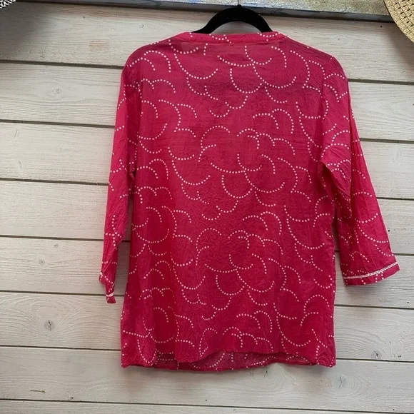 Boden Pink Tunic with White Accents - Picture 5 of 5